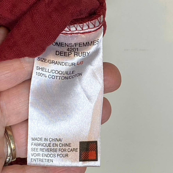 Woolrich Deep Ruby Wide Wale Cotton Corduroy Zip Up Vest Size Large - Picture 6 of 11